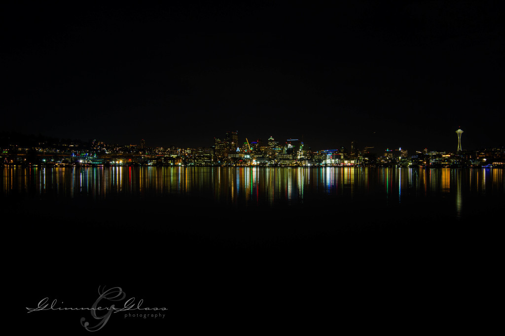 Night shot from Gasworks Park, new year's day
