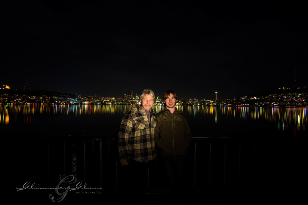 Night shot from Gasworks Park, new year's day using Xenon flash after 8 second exposure.
